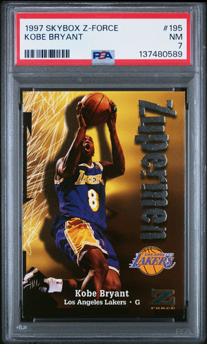 Kobe Bryant 1997 SkyBox Z-Force Lakers Card #195 PSA 7