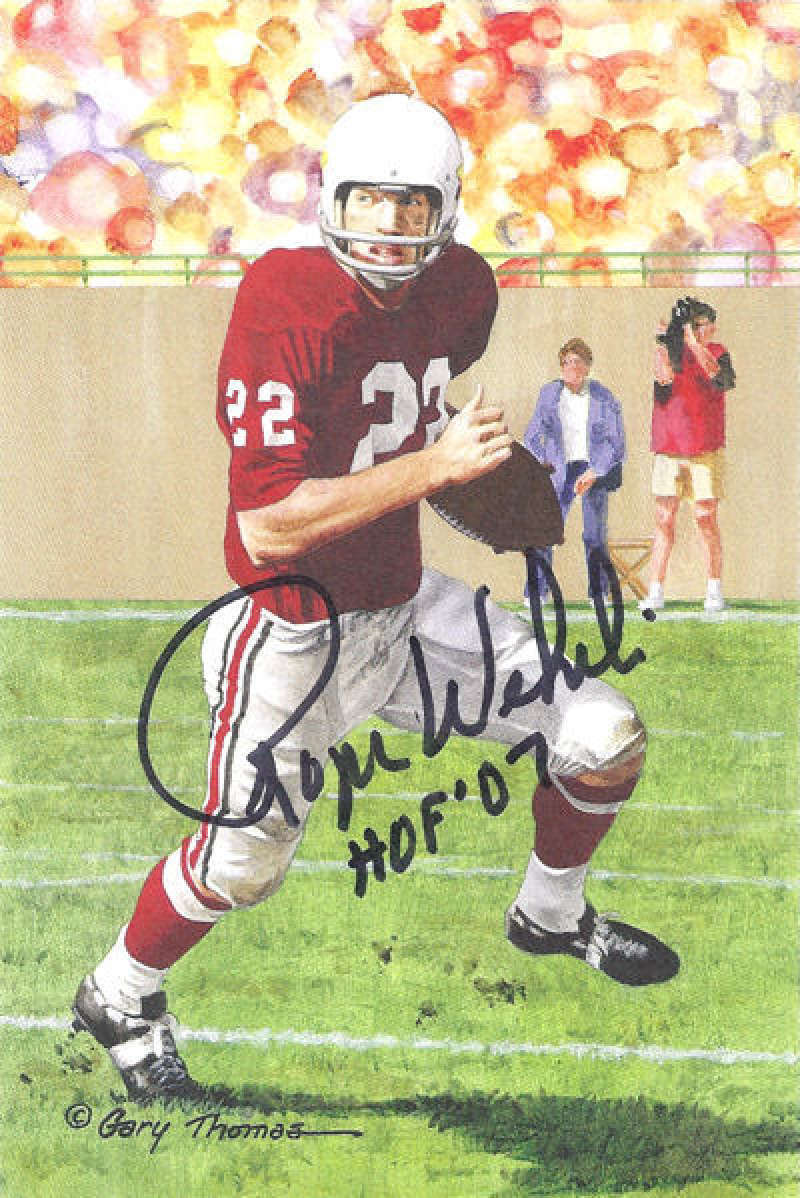 Roger Wehrli St Louis Cardinals Signed Goal Line Art Card black with HOF 07-Powers Sports Memorabilia