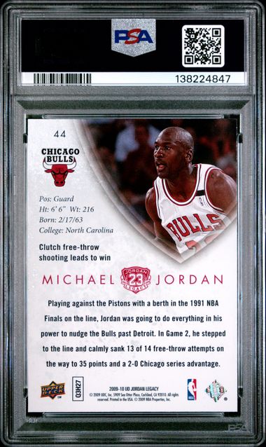 Michael Jordan 2009 Upper Deck Legacy Gold Card #44 PSA 9-Powers Sports Memorabilia