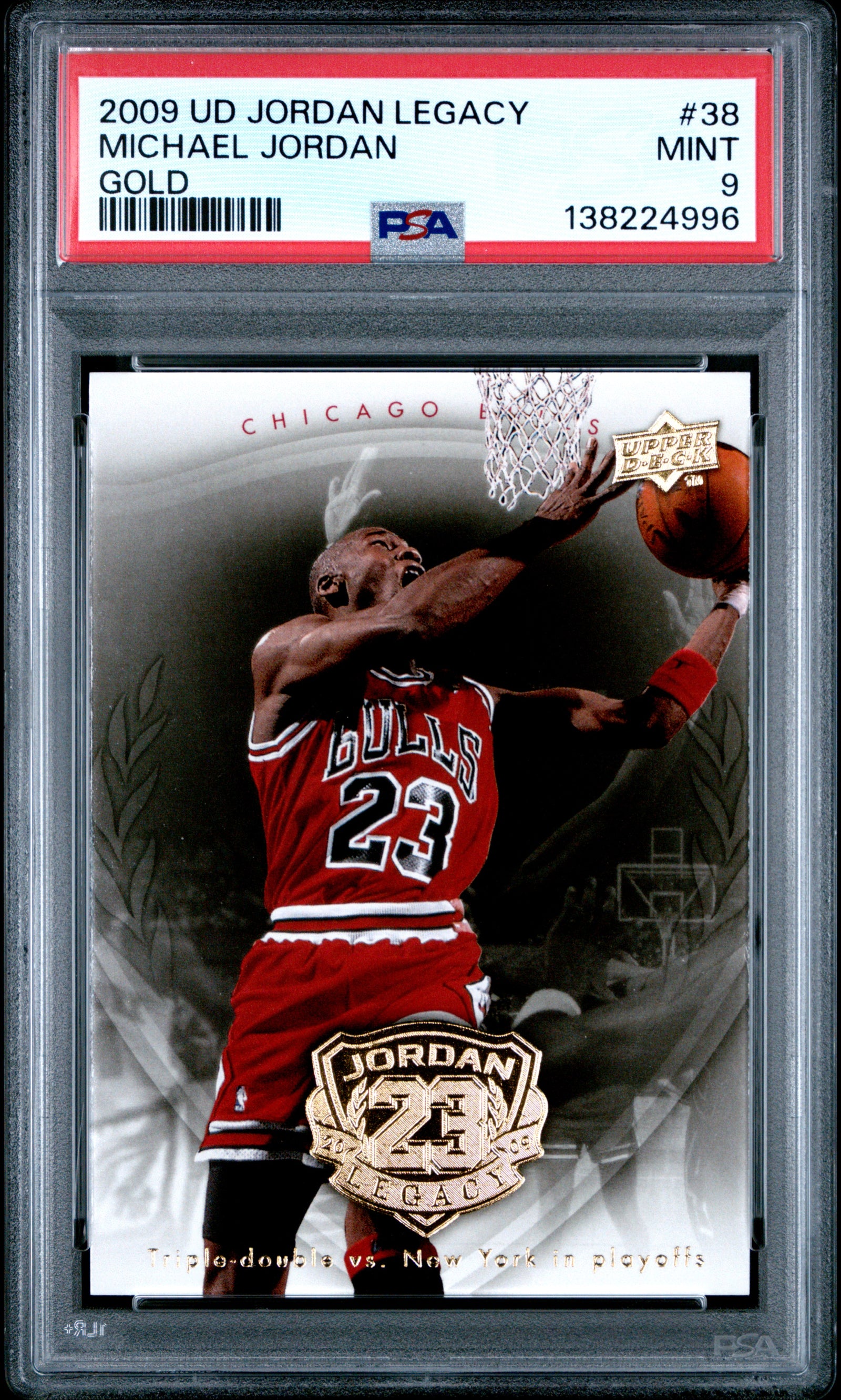 Michael Jordan 2009 Upper Deck Legacy Gold Card #38 PSA 9-Powers Sports Memorabilia