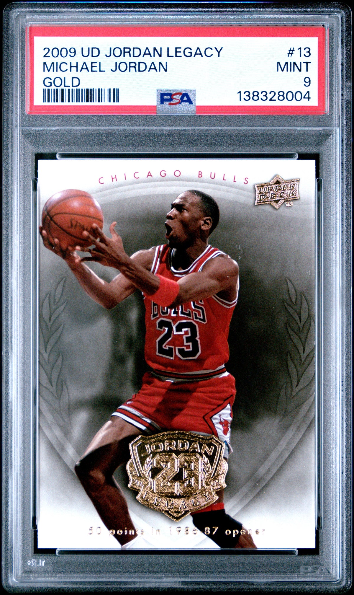 Michael Jordan 2009 UD Jordan Legacy Gold Card #13 PSA 9-Powers Sports Memorabilia