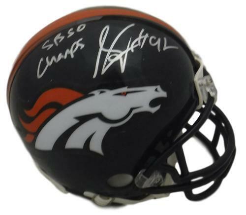 Sylvester Williams Signed Denver Broncos Riddell Mini Helmet SB Champs-Powers Sports Memorabilia