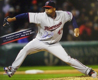 Francisco Liriano Autographed Minnesota Twins 16x20 Photo (May 3rd, 2011 No Hitter)-Powers Sports Memorabilia