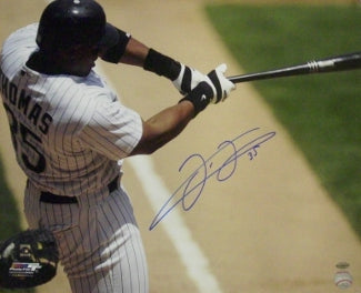 Frank Thomas Autographed Chicago White Sox Color 16x20 Photo Batting Horizontal (Hall of Fame 2014)-Powers Sports Memorabilia