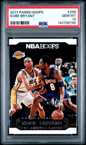 Kobe Bryant 2017 Panini Hoops Career Tribute Card 299 PSA 10-Powers Sports Memorabilia