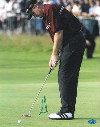 Ernie Els Autographed 11x14 Photo 2002 British Open putt- PSA Hologram-Powers Sports Memorabilia