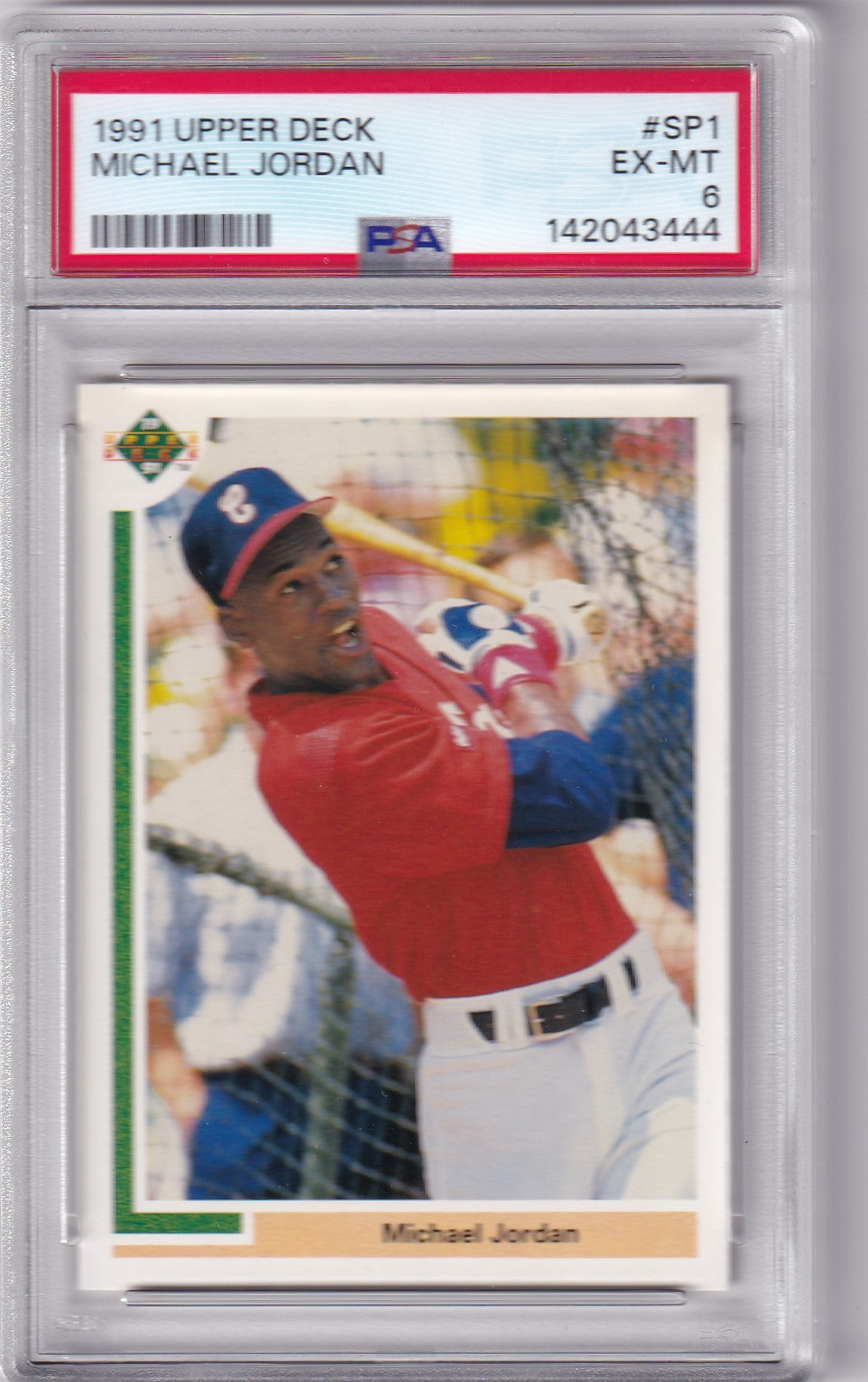 Michael Jordan 1991 Upper Deck Baseball Card #SP1 PSA 6