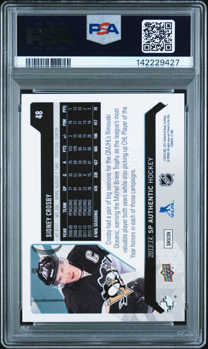 Sidney Crosby 2013 SP Authentic Hockey Card #48 Graded PSA 10 Cert #142229427-Powers Sports Memorabilia