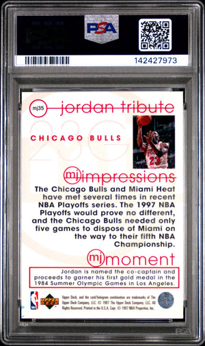 Michael Jordan 1996 Upper Deck Tribute Card #MJ35 PSA 8