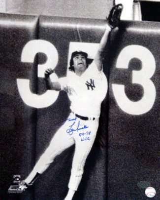Lou Piniella Autographed New York Yankees 16x20 B&W Photo Sweet & 77-78 WSC-Powers Sports Memorabilia