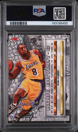 Kobe Bryant 1996 Fleer Metal Los Angeles Lakers Basketball RC Rookie Card #181 Graded PSA 8 Cert #143198455-Powers Sports Memorabilia