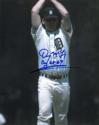 Denny McLain Autographed Detroit Tigers 8x10 Photo CY 68-69-Powers Sports Memorabilia