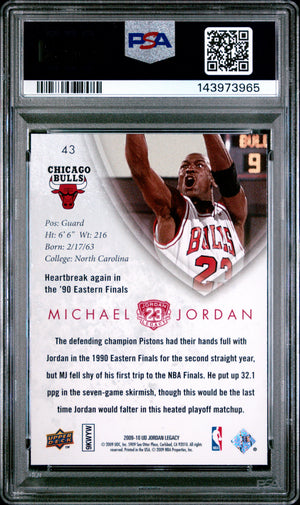 Michael Jordan 2009 Upper Deck Legacy Gold Card #43 PSA 9-Powers Sports Memorabilia