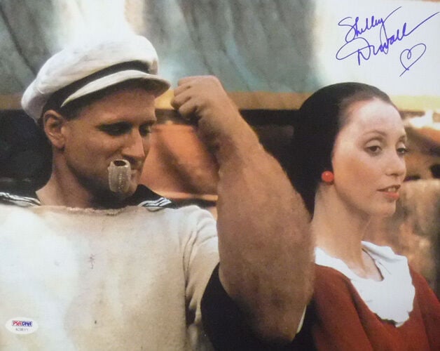 Shelley Duvall Popeye Signed 11x14 Photo (with Robin Williams) – PSA/DNA Authenticated-Powers Sports Memorabilia