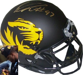 Kony Ealy Autographed Missouri Tigers Authentic Schutt Alternate Mini Helmet-Powers Sports Memorabilia