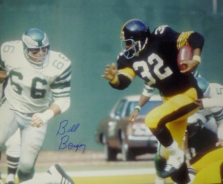 Bill Bergey Autographed Philadelphia Eagles 16x20 Photo vs Franco Harris/Steelers-Powers Sports Memorabilia