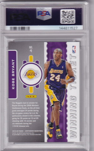 Kobe Bryant 2019 Panini Contenders Lakers Card #4 PSA 9