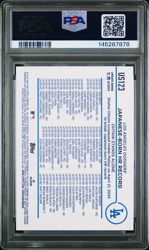 Shohei Ohtani 2024 Topps Update Royal Blue Card #US123 PSA 8
