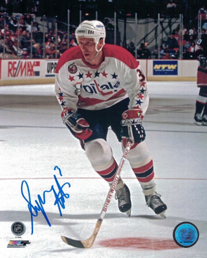 Sylvain Cote Signed Washington Capitals 8x10 Photo-Powers Sports Memorabilia