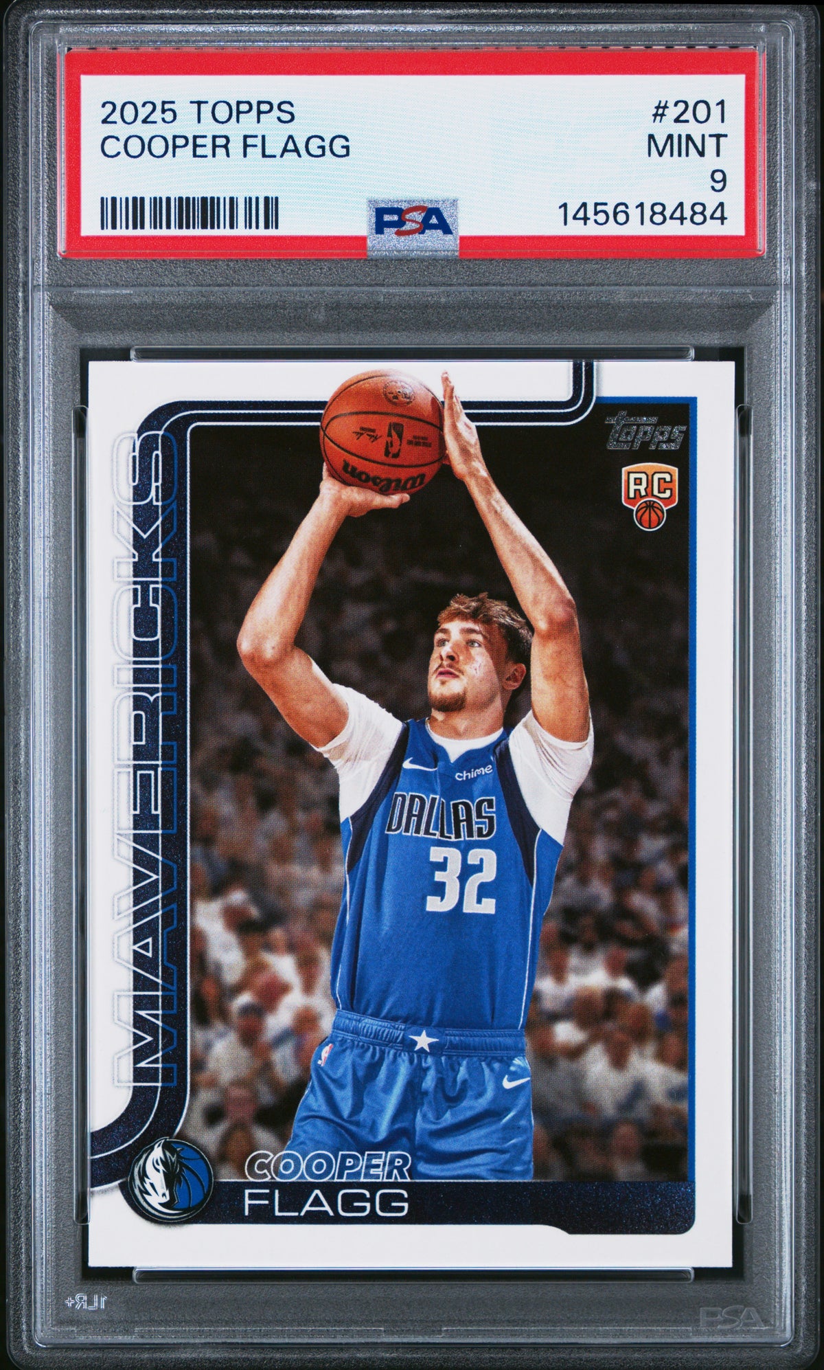 Cooper Flagg 2025 Topps Basketball Rookie Card #201 Graded PSA 9 Cert #145618484-Powers Sports Memorabilia
