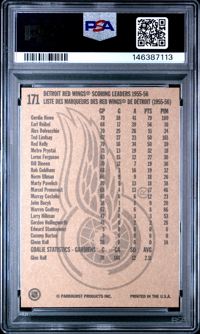 Gordie Howe 1994 Parkhurst Missing Link Hockey Card #171 Graded PSA 10 Cert #146387113-Powers Sports Memorabilia