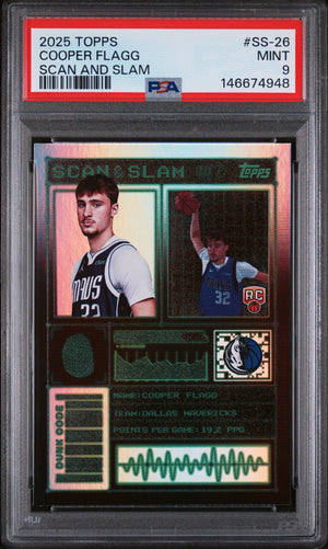 Cooper Flagg 2025 Topps Scan And Slam Basketball Rookie Card #SS-26 Graded PSA 9 Cert #146674948-Powers Sports Memorabilia