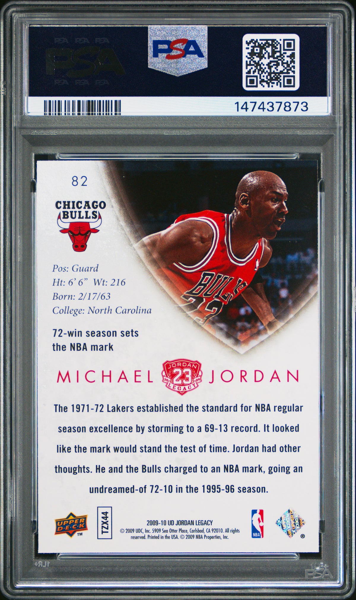 Michael Jordan 2009 Upper Deck Legacy Gold Card #82 PSA 9-Powers Sports Memorabilia