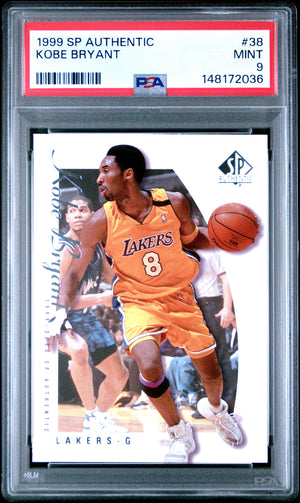 Kobe Bryant 1999 SP Authentic Lakers Card #38 PSA 9-Powers Sports Memorabilia