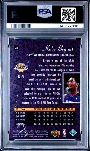 Kobe Bryant 1999 SP Authentic Lakers Card #38 PSA 9-Powers Sports Memorabilia