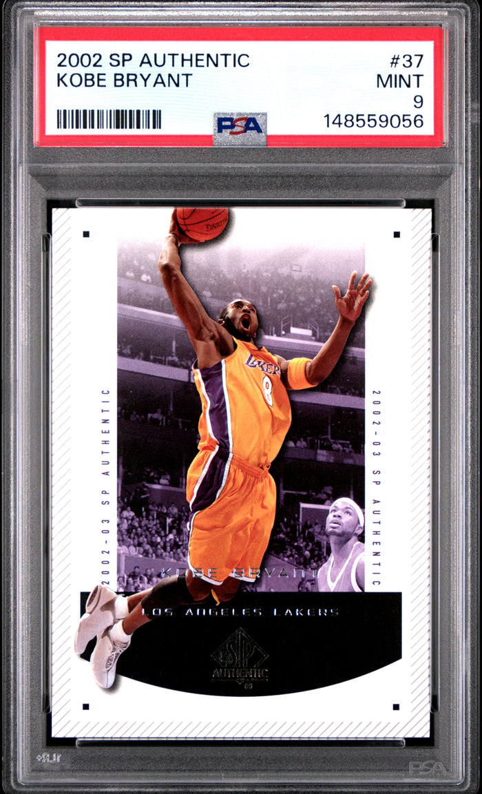 Kobe Bryant 2002 SP Authentic Lakers Card #37 PSA 9-Powers Sports Memorabilia