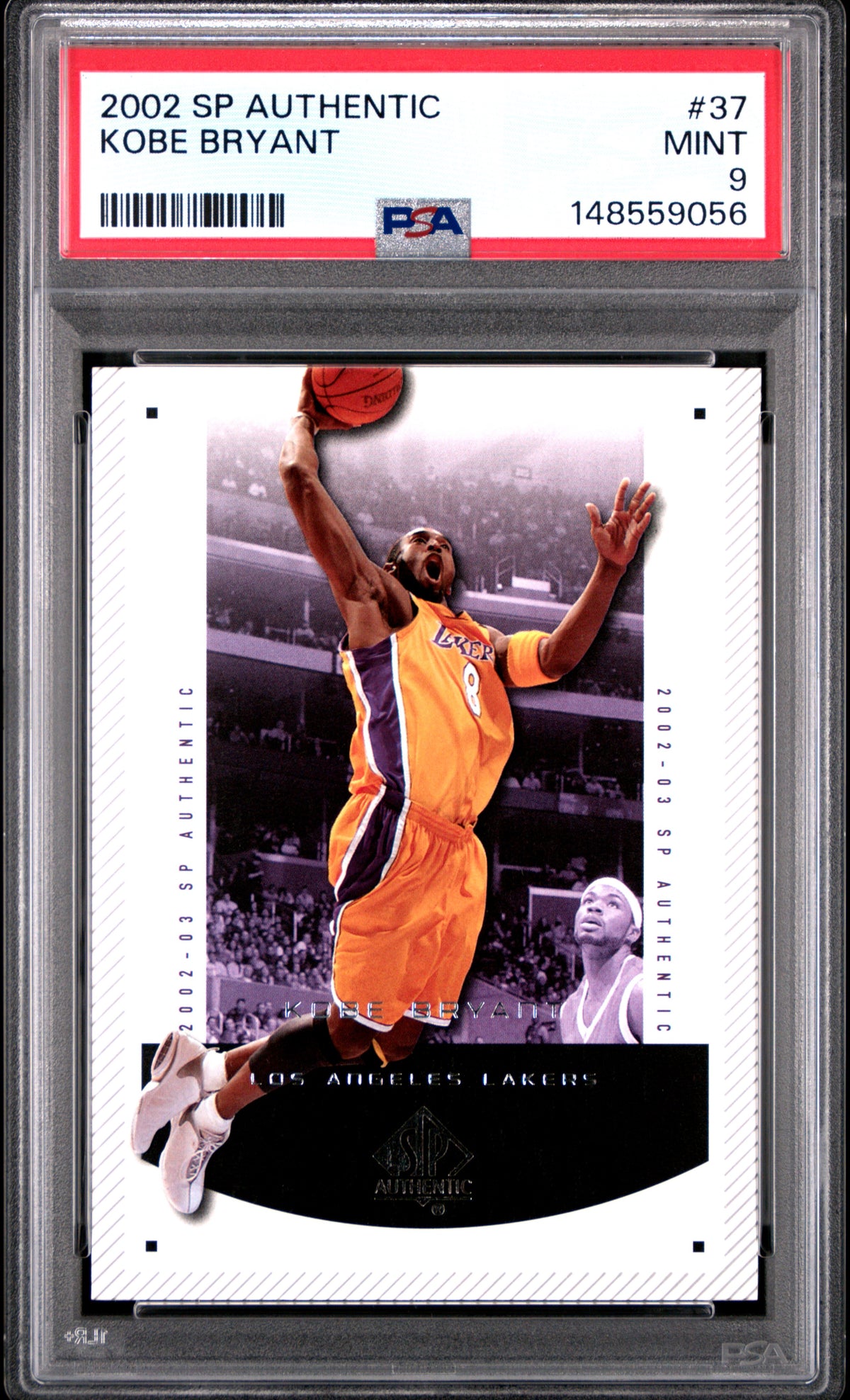 Kobe Bryant 2002 SP Authentic Lakers Card #37 PSA 9 