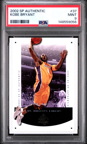 Kobe Bryant 2002 SP Authentic Lakers Card #37 PSA 9 
