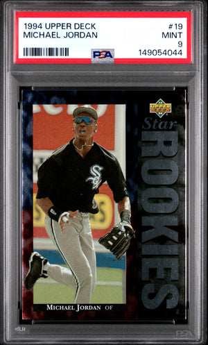 Michael Jordan 1994 Upper Deck Star Chicago White Sox Baseball Card #19 Graded PSA 9 Cert #149054044-Powers Sports Memorabilia