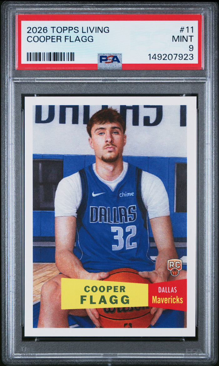Cooper Flagg 2026 Topps Living Basketball Rookie Card #11 Graded PSA 9 Cert #149207923-Powers Sports Memorabilia