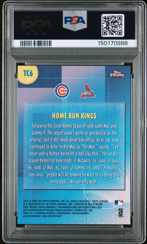 Mark McGwire 2000 Topps Chrome Combos Home Run Kings Signed Baseball Card #TC6 Graded PSA 10 Auto 10 Cert #150170988-Powers Sports Memorabilia