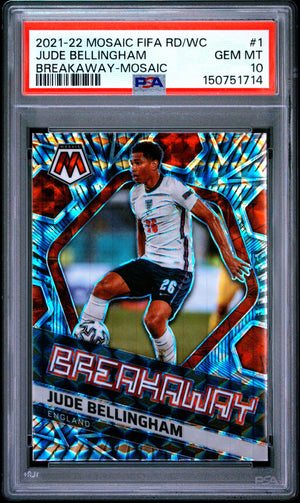 Jude Bellingham 2021-22 Panini Mosaic Breakaway Card #1 PSA 10
