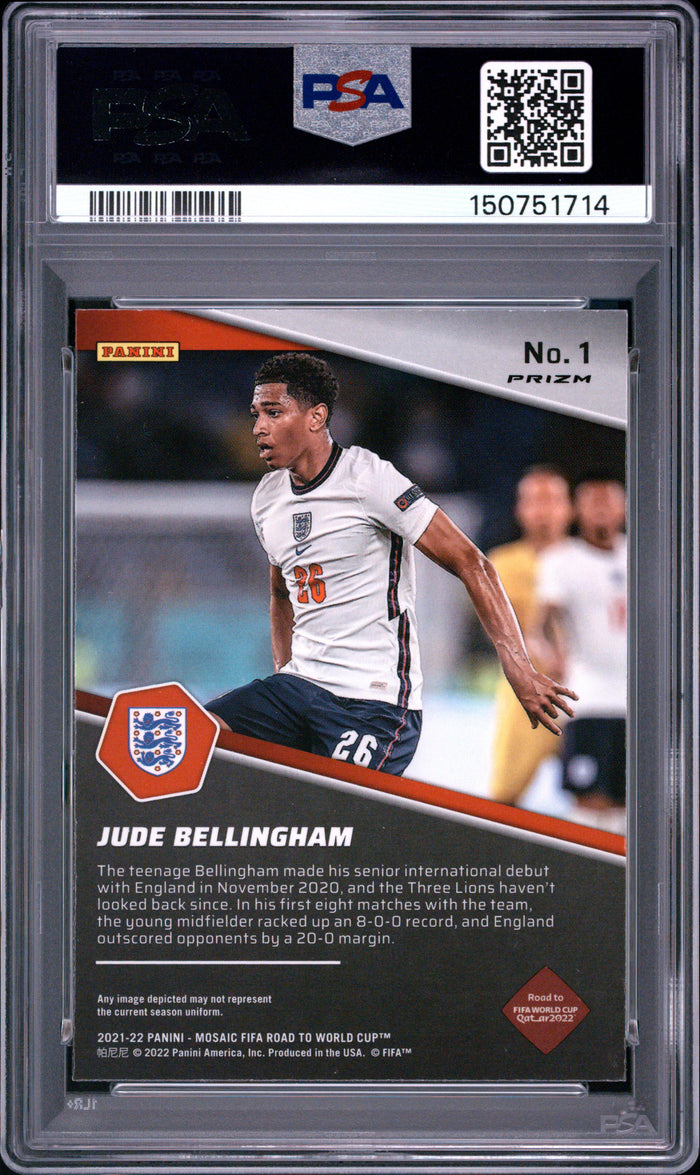 Jude Bellingham 2021-22 Panini Mosaic Breakaway Card #1 PSA 10-Powers Sports Memorabilia