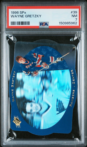 Wayne Gretzky 1996 SPx New York Rangers Card #39 PSA 7-Powers Sports Memorabilia