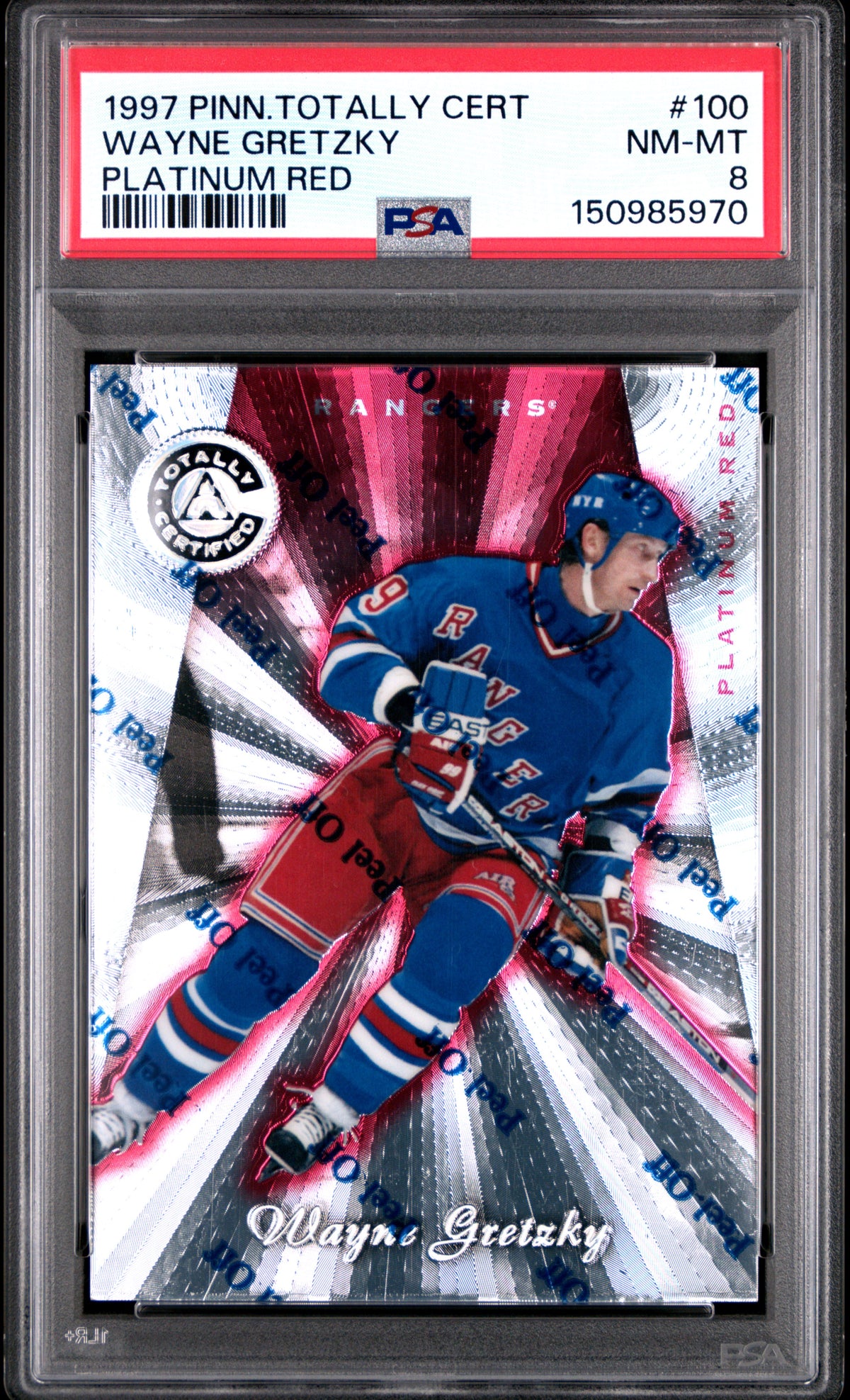 Wayne Gretzky 1997 Pinnacle Red Card #100 PSA 8 /6199-Powers Sports Memorabilia