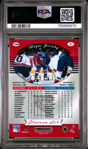 Wayne Gretzky 1997 Pinnacle Red Card #100 PSA 8 /6199-Powers Sports Memorabilia