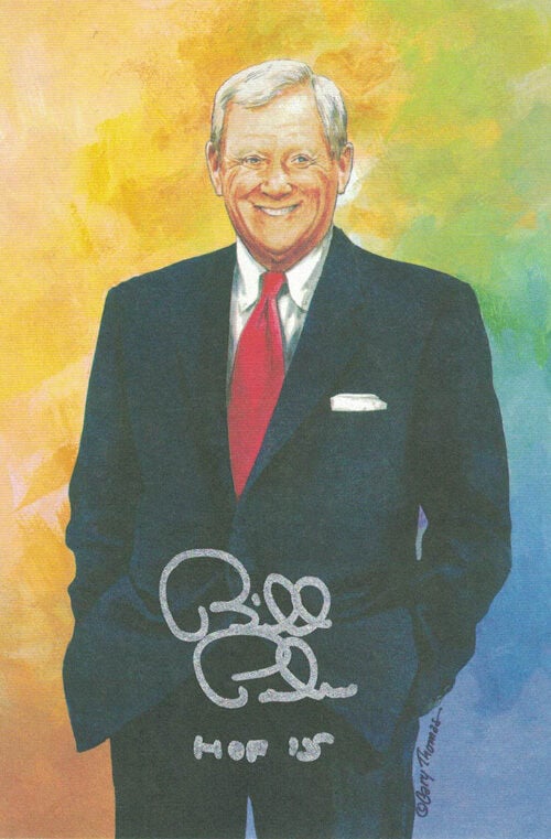 Bill Polian Signed Indianapolis Colts Goal Line Art Card (Silver HOF)-Powers Sports Memorabilia