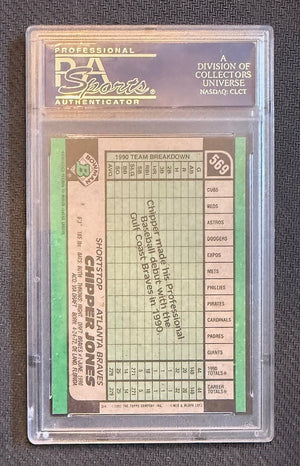 Chipper Jones 1991 Bowman Baseball Rookie Card #569 Graded PSA 9 Cert #15197111-Powers Sports Memorabilia