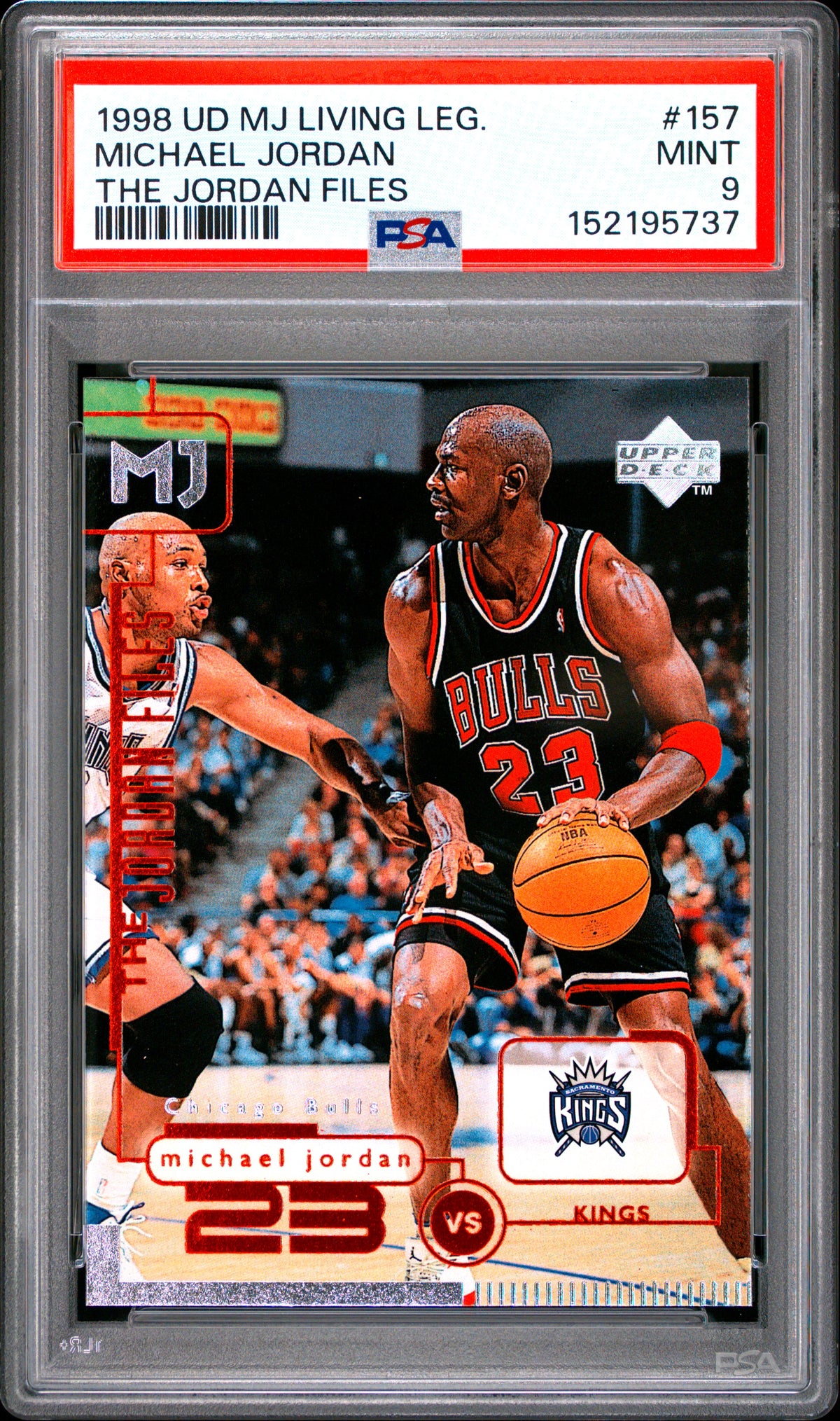 Michael Jordan 1998 Upper Deck Files Card #157 PSA 9-Powers Sports Memorabilia