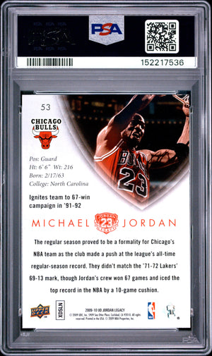 Michael Jordan 2009 Upper Deck Legacy Gold Card #53 PSA 9-Powers Sports Memorabilia