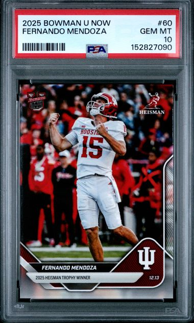 Fernando Mendoza 2025 Bowman Heisman Rookie Card #60 PSA 10