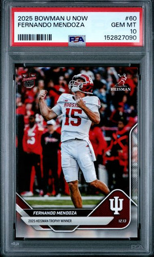 Fernando Mendoza 2025 Bowman Heisman Rookie Card #60 PSA 10