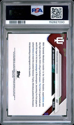 Fernando Mendoza 2025 Bowman Heisman Rookie Card #60 PSA 10