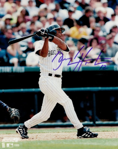 Darryl Hamilton Signed Colorado Rockies 8x10 Photo In Blue-Powers Sports Memorabilia