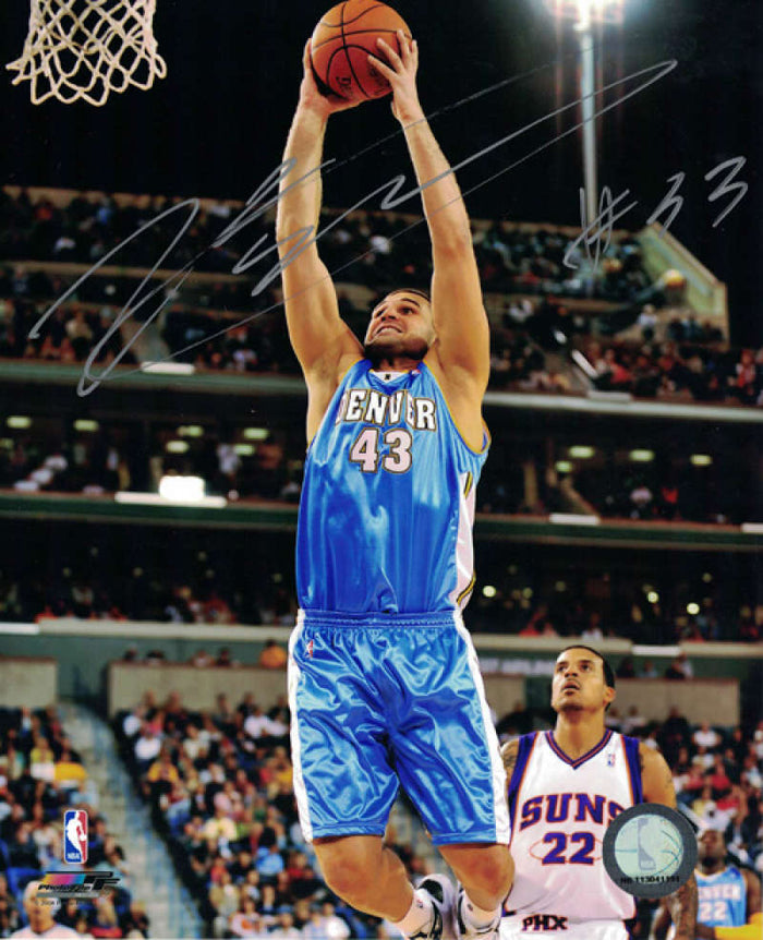 Linas Kleiza Signed Denver Nuggets 8x10 in Silver-Powers Sports Memorabilia