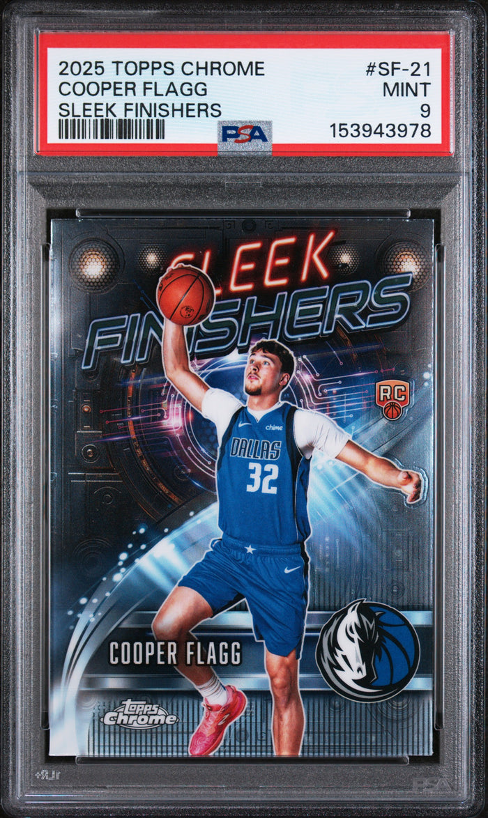 Cooper Flagg 2025 Topps Chrome RC Rookie Card #SF-21 PSA 9-Powers Sports Memorabilia